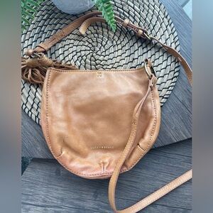 Lucky Brand | Tan Leather Cross Body Purse with Tassel